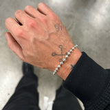 Thick Diamond Cut Ball Bracelet