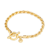 Chunky Rope Chain T-Bar Bracelet