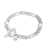 Chunky T-Bar Figaro Bracelet