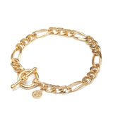 Chunky T-Bar Figaro Bracelet