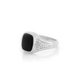 Black Onyx Square Detail Ring