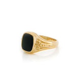 Black Onyx Square Detail Ring