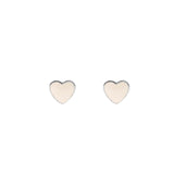 Ivory Heart Stud Earrings
