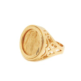 St Christopher Scroll Sovereign Ring