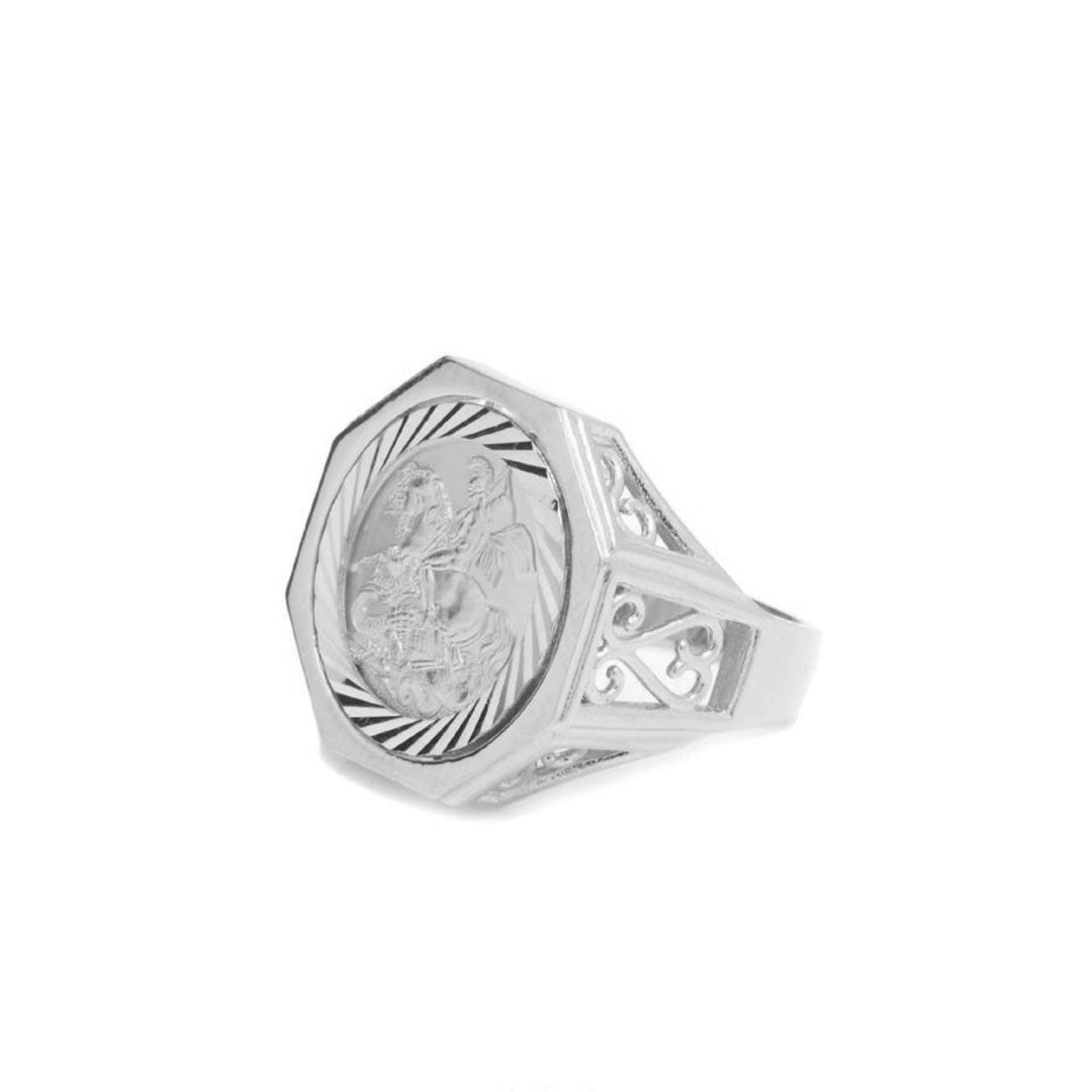 chained & able Mini St George Hexagon Sovereign RINGS