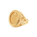 St George Scroll Sovereign Ring