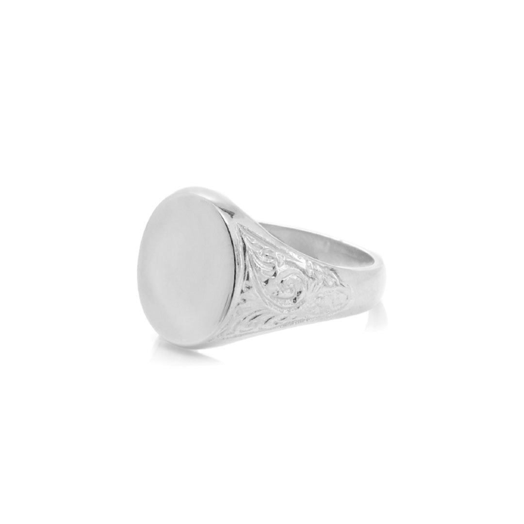 chained & able Hand Carved Shoulder Signet RINGS